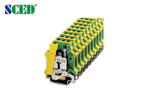 Custom 25mm 2 Uk Din Rail Terminals 12.2mm Right Angle Wire Inlet