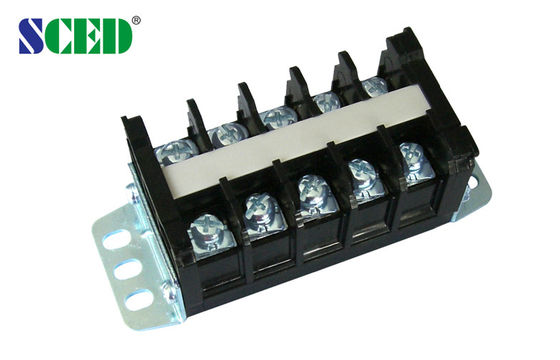 600V High Current Terminal Block 14.00mm 40A , Brass Screw Clamp Terminal Connector Block