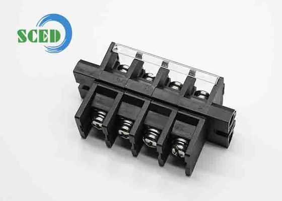 Pitch 13mm Electrical Connector Block M5 PBT Black Panel Mount Screw Terminal Connector