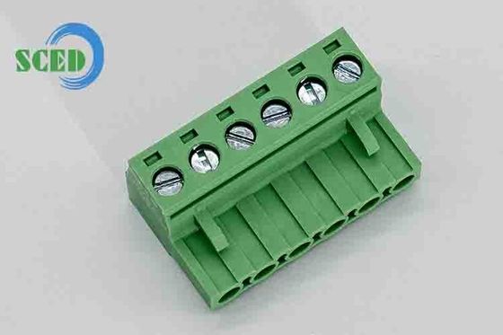 Pitch 5.08mm Pluggable Terminal Block Brass Green M3 PA66 12-30 AWG