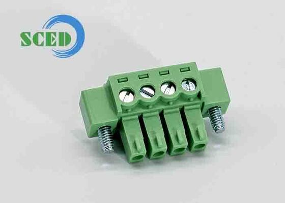 Brass Clamp Cage Pluggable Terminal Block with 3000V AC/minute Withstanding Voltage and Phosphor Bronze Terminal for Reliable Electrical Connections