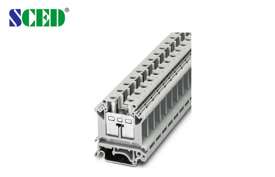 Terminal width 12.2mm   Din Rail Terminal Blocks    600V 85A    AWG 22 - 4    