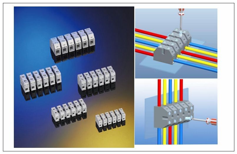 600 V 30A 12.00mm Grey Screw Terminal Connector / power distribution block