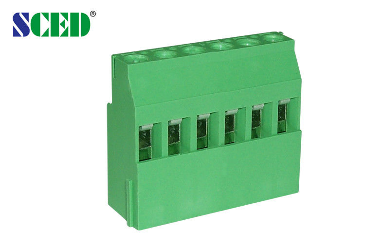 300V 15A Green 5.08mm Pitch Brass Euro Type PCB Screw Terminal Block