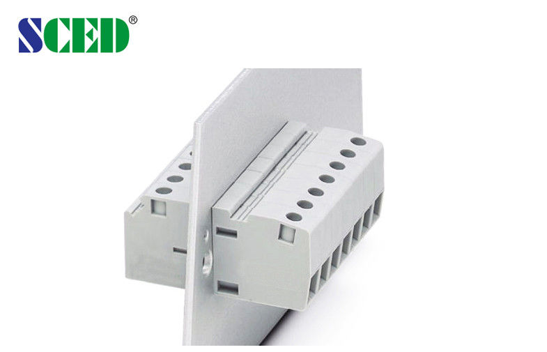 600V 65Amp Connector Feed Through Terminal Blocks 10.10mm Auto Electrical Terminal Grey