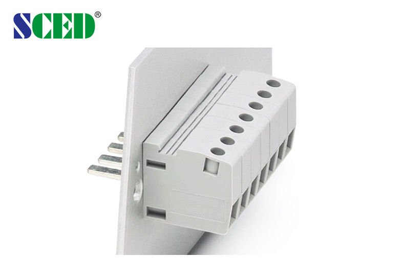 300V 65A Feed Through Terminal Blocks UL94-V0 Brass M4 PA66 10.1mm Width