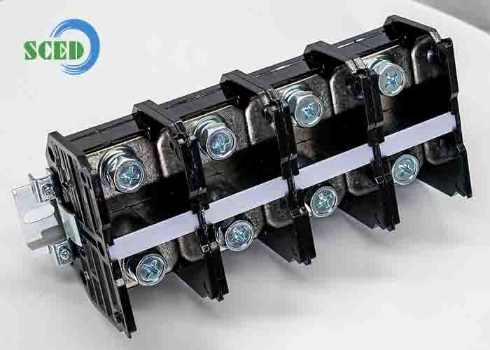 45.00mm Pitch Panel High Current PC Terminal Block 4P Black Power Screw Connector