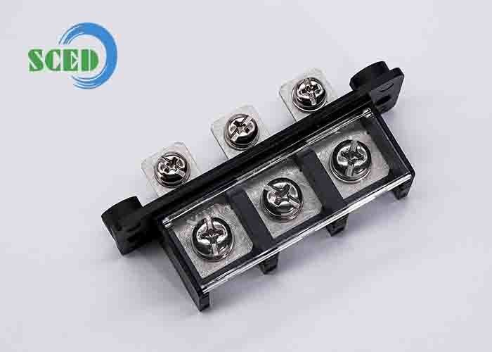 Pitch 21.00mm 600V 65A 3P Barrier Terminal Block Single Row PBT M5 Power Terminal Block Connector