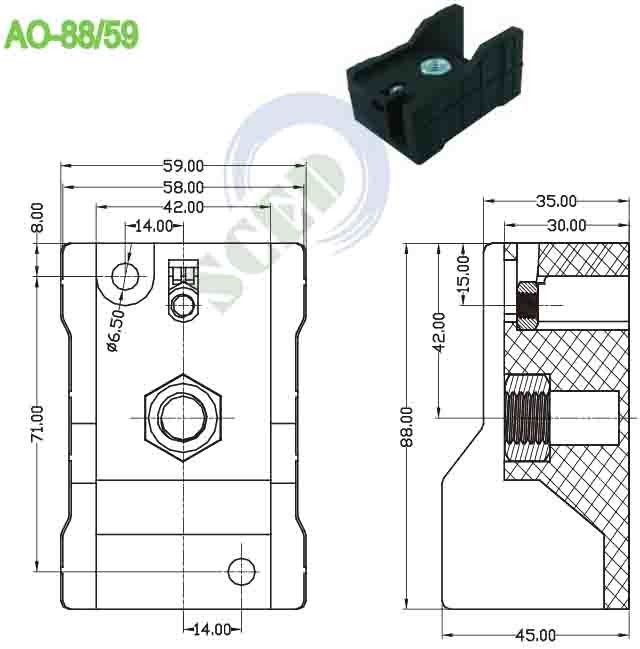 Black M6 Nut M12 Nut PBT Terminal Block Accessories 22/40 lbf·in