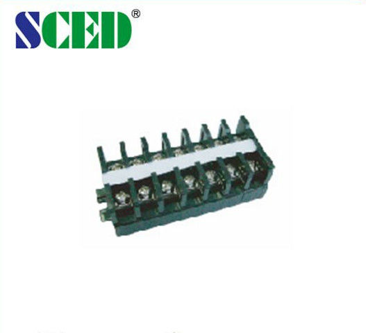 Black PCB 10.8mm Panel Mounted Terminal Block Screw Barrier Type