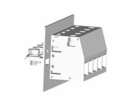 600V / 150A Przelotowe Bloki Zaciskowe Krok 18,8 mm 2-24 Pol Lewy Kąt