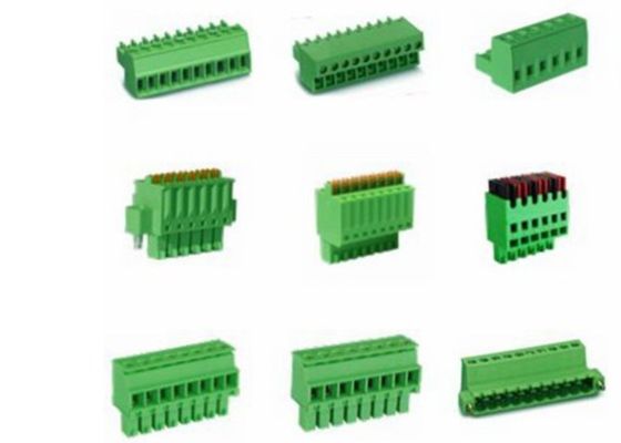 Płytkowe łączniki kobiece wtykające w blok końcowy