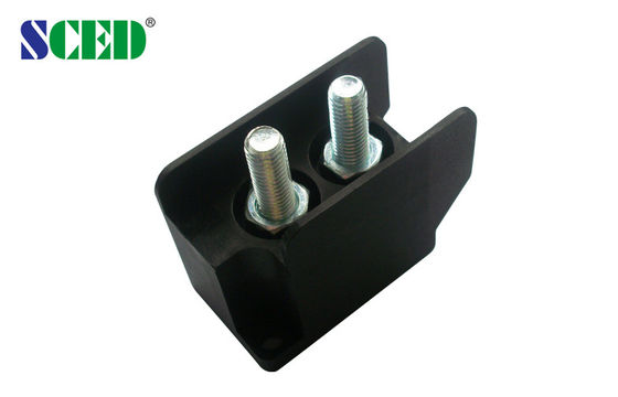 Czarny M8 Nut PBT Terminal Block Accessories 20mm Pitch Two Screw