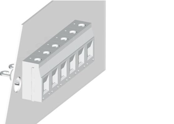 Jednorzędowe złącza panelowe przelotowe, rozstaw 6,2 mm, 2-24 pozycje, złącza przepustowe