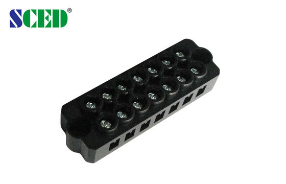 Panel Mount Terminal Connector Czarny 7.40mm 300V 20A 7P Wprowadzenie przez terminal