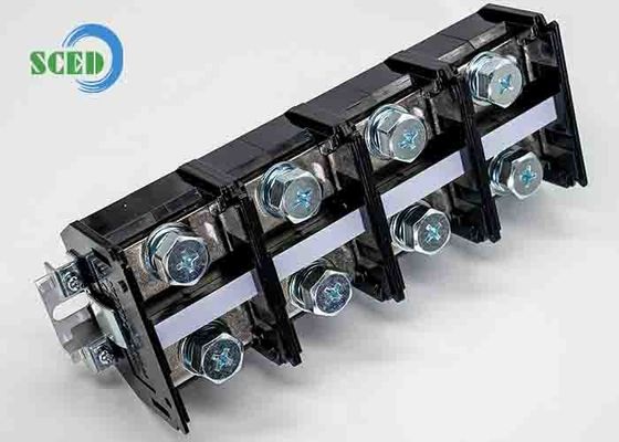 Panel PCB Mount Terminal Block 47.00mm 600V 300A PC Czarny złącze końcowe śruby